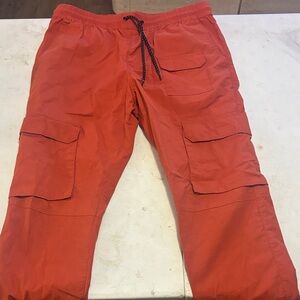 Fashion Nova Men's Vibrant Red Cargo Pants